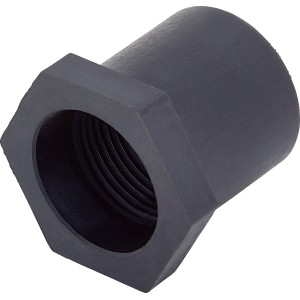 Schwarze 3/4 Zoll Schaftverlängerung aus Kunststoff für Spüle.