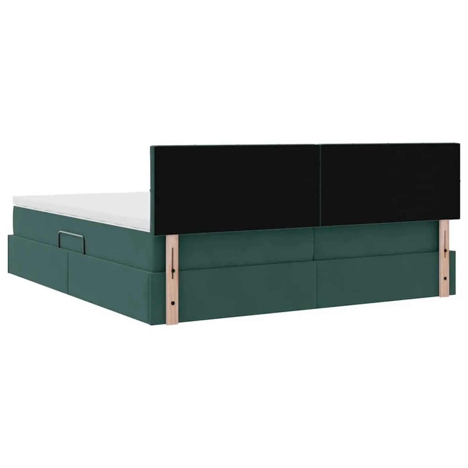 vidaXL Bett mit LED-Lichtleisten Dunkelgrün 200 x 200 cm Samt 3371618_14