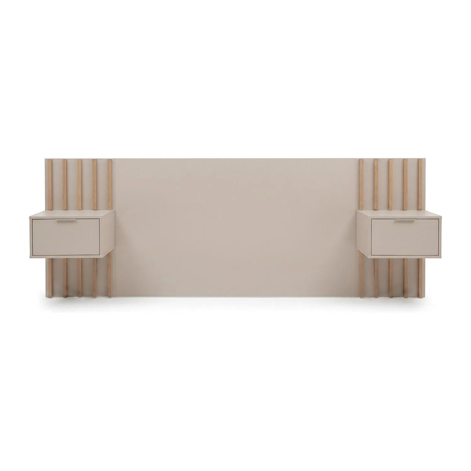 Vente-unique Bettkopfteil Corany Beige  Naturfarben Hell 260 cm