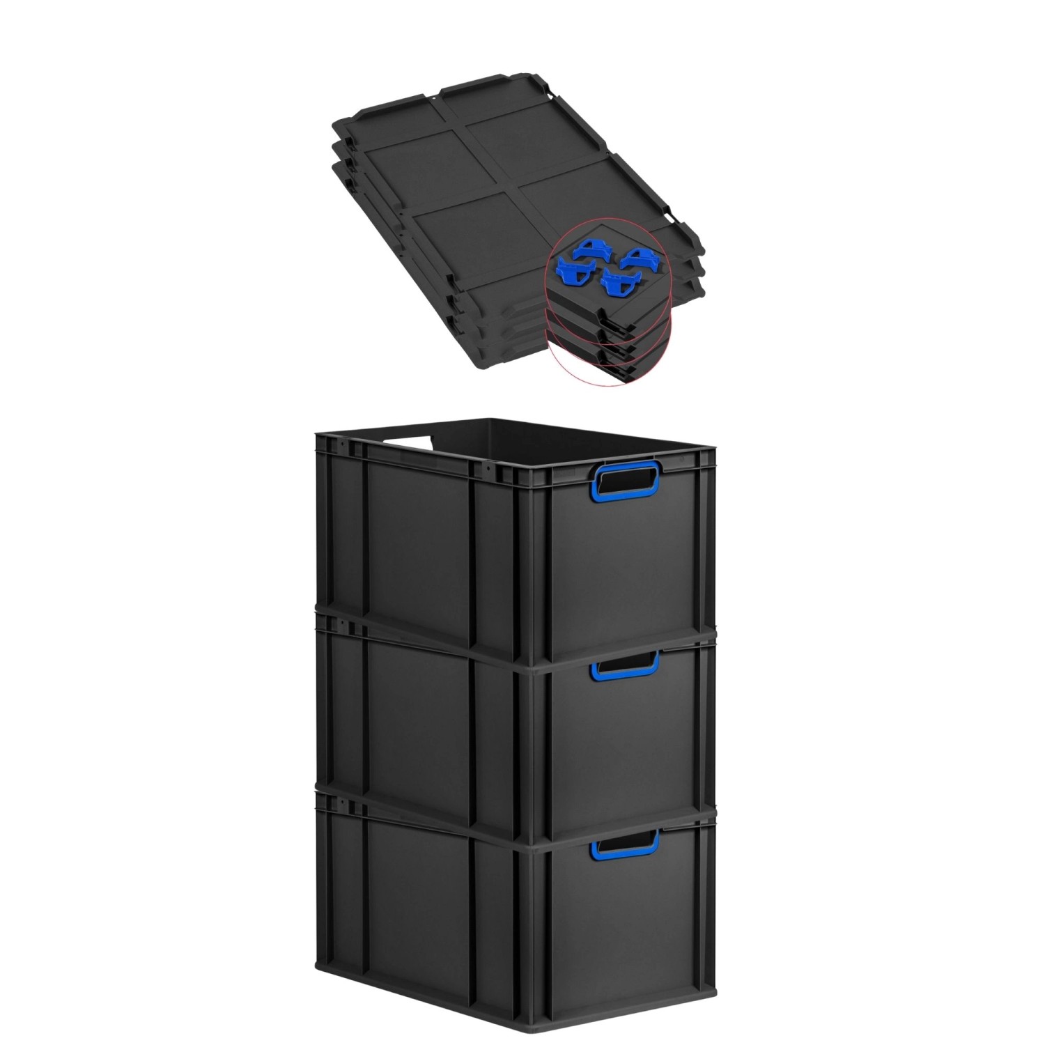 PROREGAL SuperSparSet 3x Eurobox Nextgen Color Mit Auflagedeckel HxBxT 32x4 günstig online kaufen