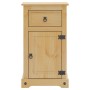 vidaXL Badschrank Corona, Kiefer massiv, 45x33x80 cm, mit Schublade und Tür.