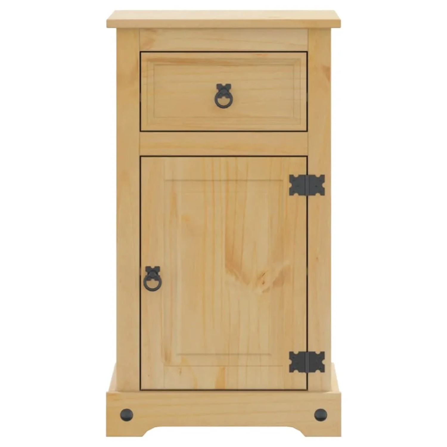 vidaXL Badschrank Corona, Kiefer massiv, 45x33x80 cm, mit Schublade und Tür.
