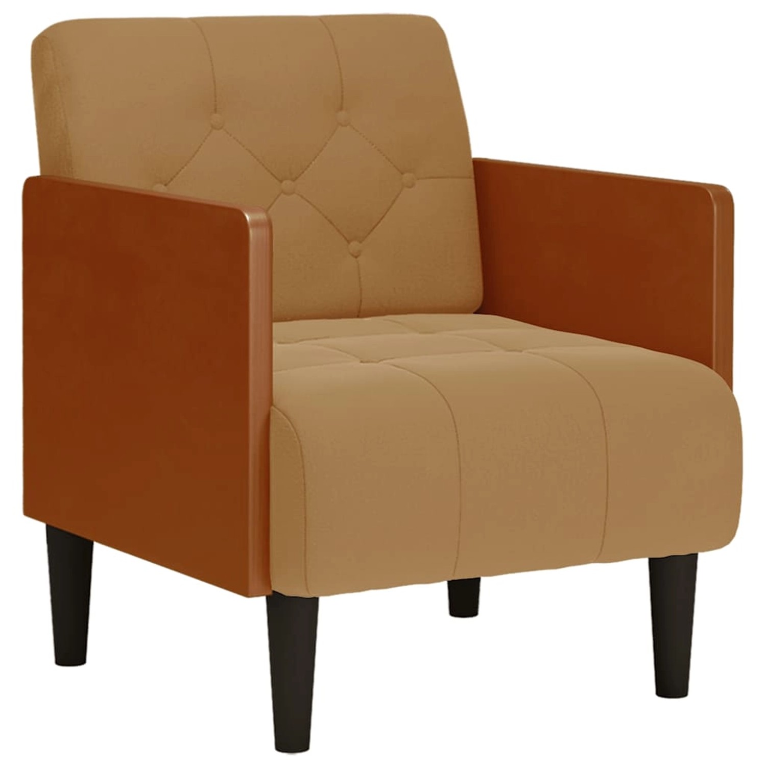 vidaXL Sessel mit Armlehnen Braun 55 cm Samt 4100598 günstig online kaufen