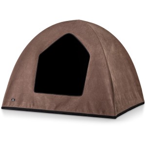 Knuffelwuff Hundehöhle Yucatan XXL aus Velours, braun. Gemütlicher Rückzugsort für Hunde.