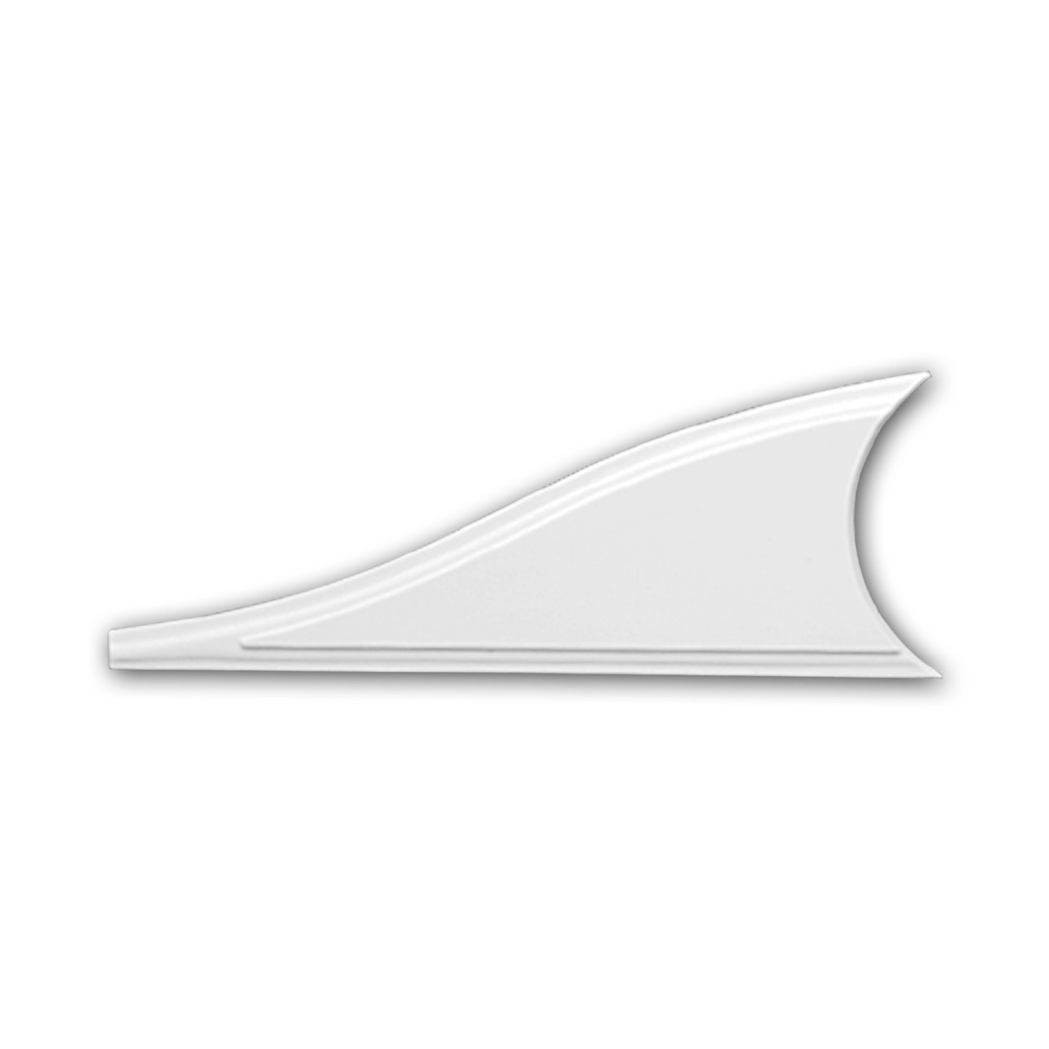 PROFHOME 154009 Zierelement Türumrandung Stuckdekor aus Polyurethan 31,0 cm x 11,5 cm x 1,0 cm Weiß