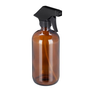 Relaxdays Sprühflasche Glas Braun Nachfüllbar 22 cm x 7 cm x 10 cm 2er Set