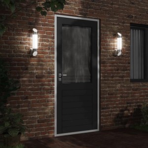 vidaXL Außenwandleuchte Silbern Edelstahl 4006292