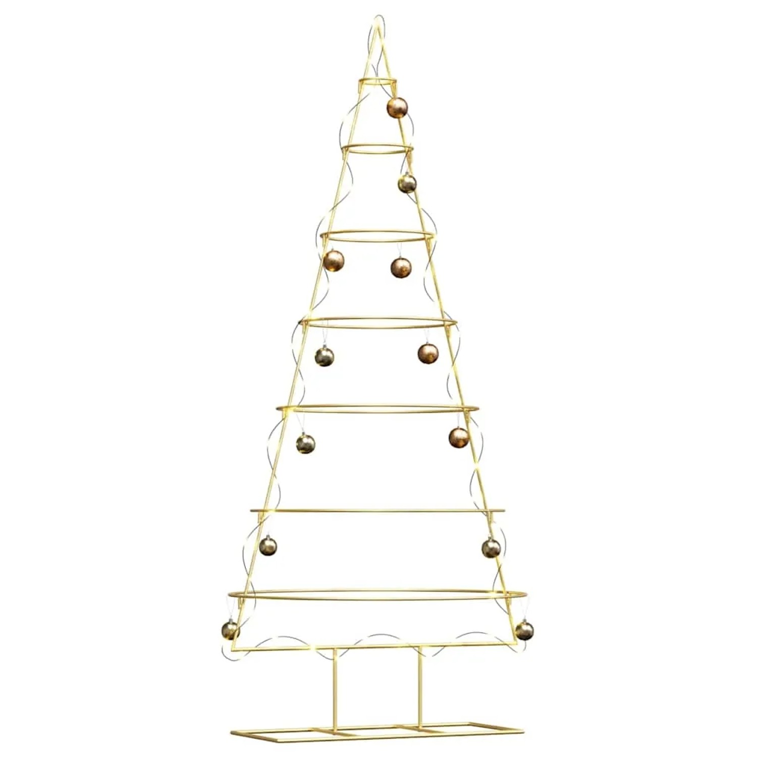 vidaXL Metall Weihnachtsbaum Gold 180 cm Pulverbeschichteter Stahl 42019155