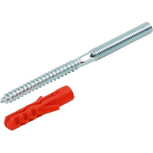 Stockschraube M8 x 120 mm mit Dübel (10 Stück) für Beton, Mauerwerk und Holz.