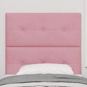 vidaXL LED Kopfteil mit LED-Lichtleisten Rosa 100 cm Polyester 3338422