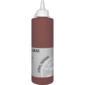 Lukas Cryl Terzia Acrylfarbe in Terra di Siena gebrannt, 500ml Flasche.