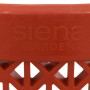 Detailaufnahme Siena Garden Stapelsessel District in Brick, Gartenstuhl mit Logo.