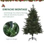 HOMCOM Weihnachtsbaum, 1,2 m Kunsttanne mit 657 Zweigen und Metallfuß.