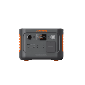 Jackery Powerstation Explorer 300 Plus: Tragbare Powerstation mit Display und Anschlüssen.