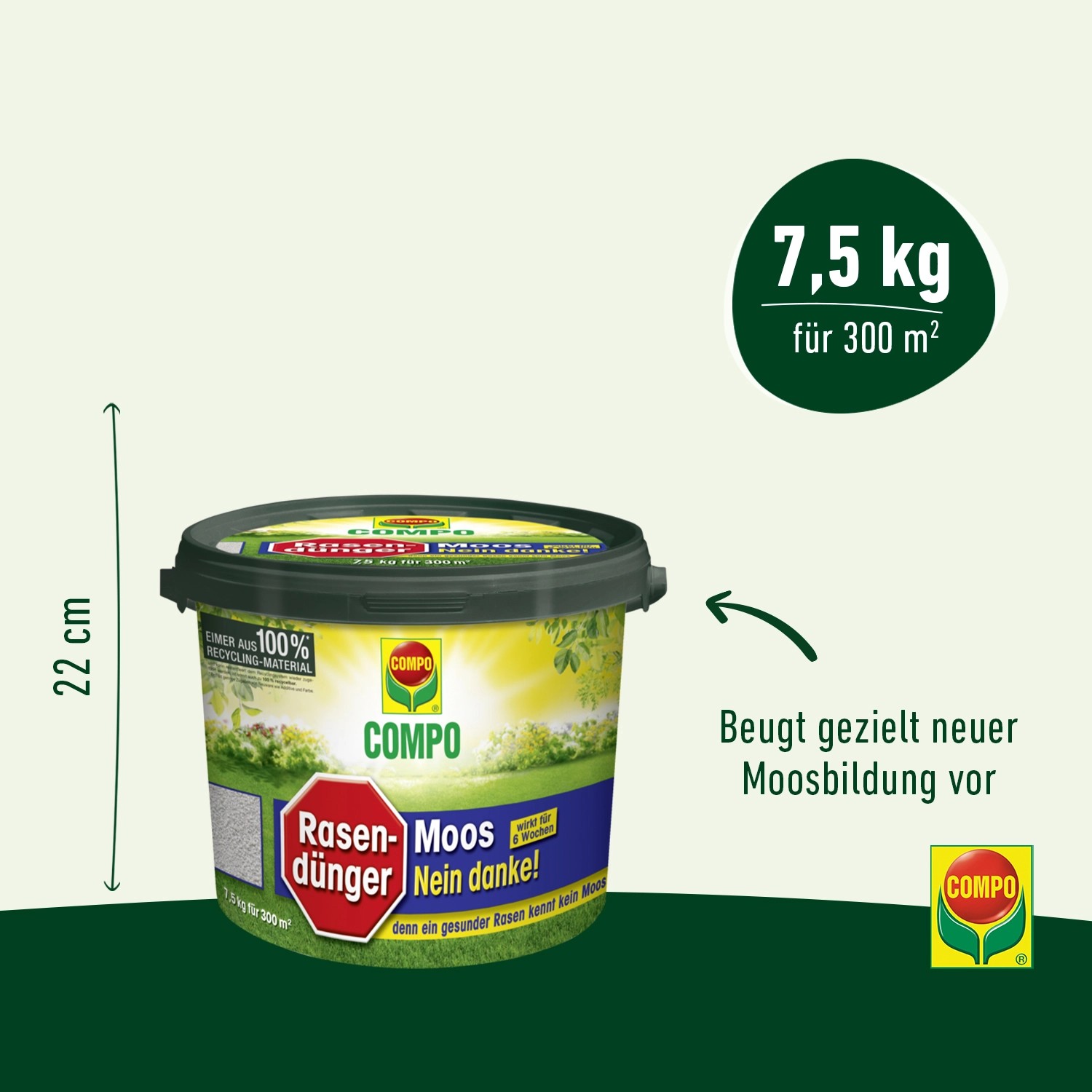 Compo Rasendünger "Moos Nein danke!" 7,5 kg kaufen bei OBI