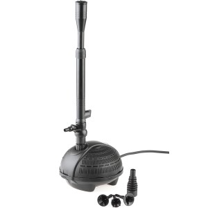 Pontec PondoVario 2500 Teichpumpe mit Teleskopverlängerung und Düsenaufsätzen für Gartenteiche.