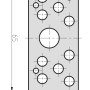 Basi Distanzplatten-Set für Türzusatzschloss KS 500/500R, silberfarben, 30x65mm.