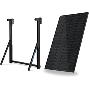 SUNSHARE RAY 200W Full Black Solarmodul mit Geländerhalterung für Balkonkraftwerk.