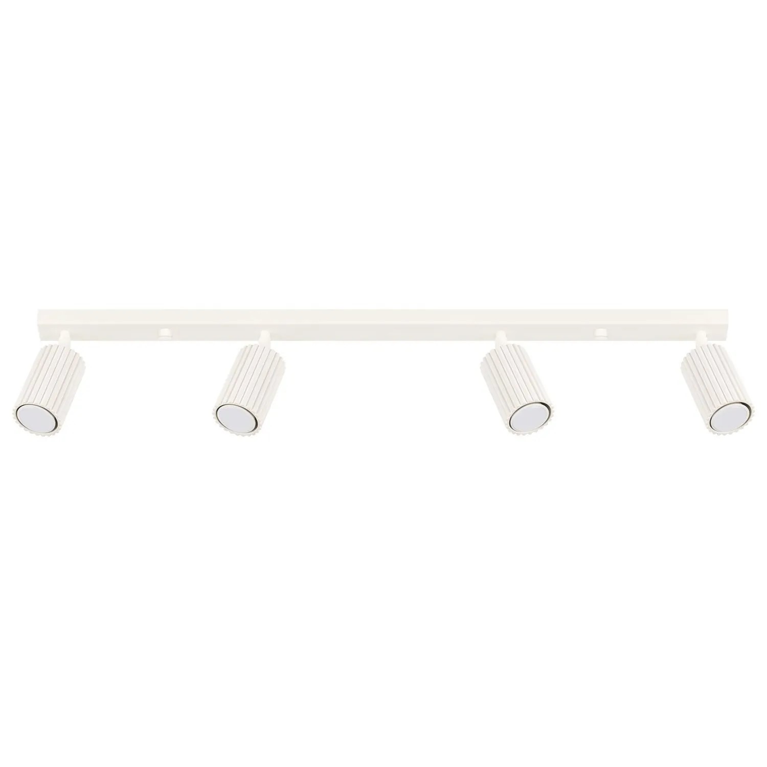 Licht-Erlebnisse Deckenstrahler Modern 81 CM Lang Creme 4-Flammig GU10 Aluminium