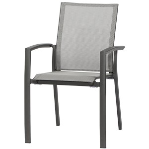 Siena Garden Velia Sessel, anthrazitfarben, Teil des 5-teiligen Gartenmöbel-Sets.