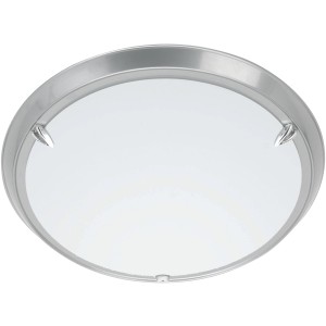 Runde Brilliant Wand- und Deckenleuchte Livorno, Titanfarben, aus Metall und Glas.