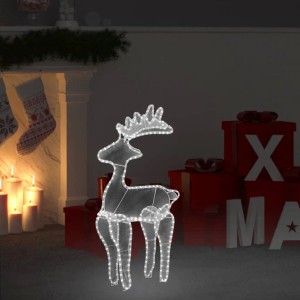 vidaXL Rentier Weihnachtsdekoration mit Mesh 306 LEDs 60x24x89 cm 329823