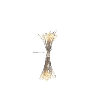 Globo LED-Lichterkette, 50 LEDs, Kupfer Metallic, 490 cm, Warmweiß für Innenräume.