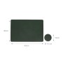Relaxdays Platzdeckchen mit Untersetzern Kunstleder Grau-Grün Beidseitig Verwendbar 6er Set 30 cm x 43 cm_4