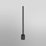 Schlanke, schwarze Ledvance Smart+ WiFi Stehleuchte für die Ecke, 80 cm hoch.