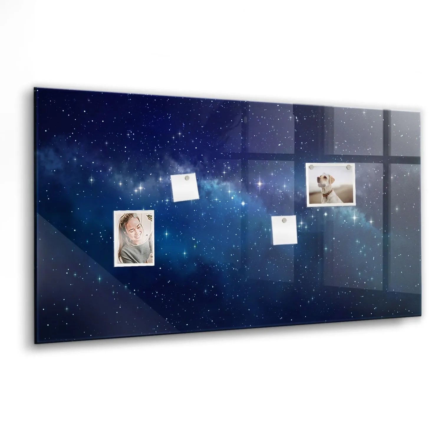 Tulup Glas Magnettafel Dunkler Himmel Sterne 120x60 cm Magnettafel Zum Beschriften Weißer Marker Magnettafel Für Notizen