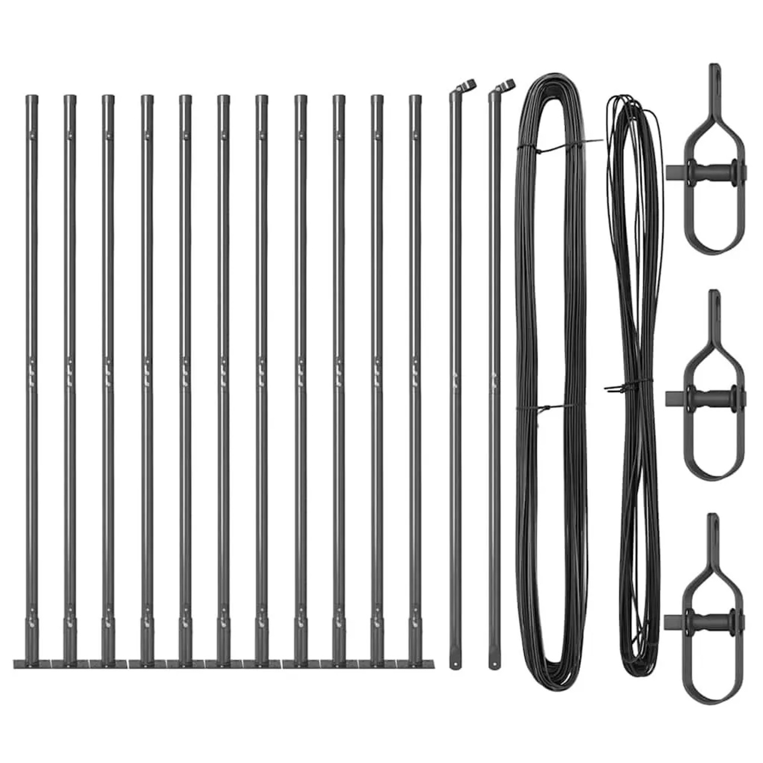 vidaXL Zaunpfosten 13 Stk Grau Stahl 42004309 günstig online kaufen