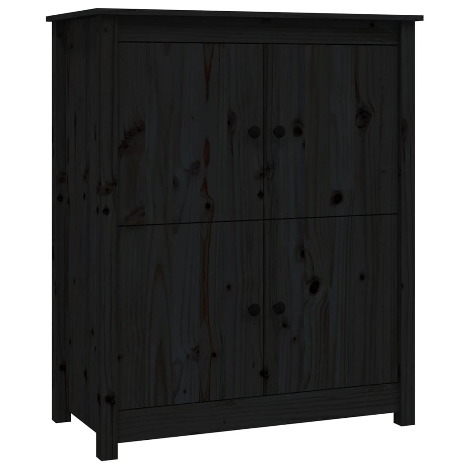 Thumbnail - vidaXL Sideboard Schwarz 83x41,5x100 cm Massivholz Kiefer 821511