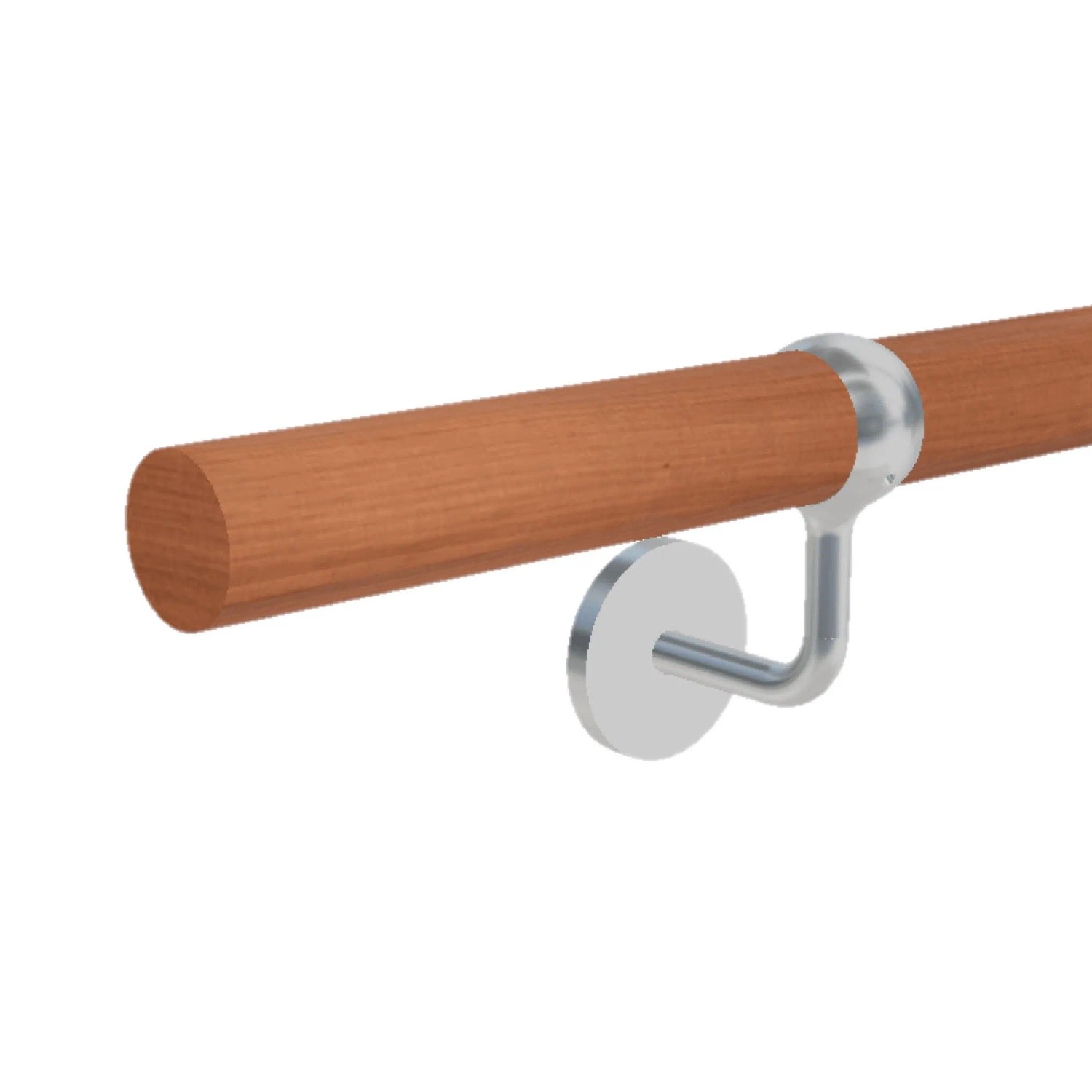 Kordo Wandhandlauf-Set aus Buche Eiche Gebeizt mit 2 Halterungen Inoline