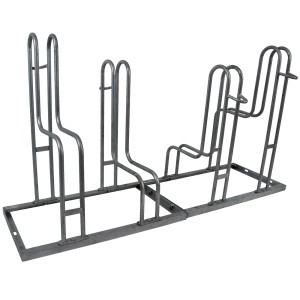 TRUTZHOLM Fahrradständer für 4 Fahrräder Höhenversetzt 140 x 75,5 cm Stahl