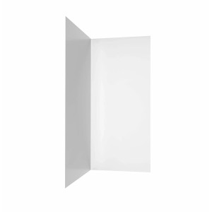 Duschparadies 80 x 80 x 210cm Duschrückwand Duschrückwände Wandverkleidung Premium Aluverbundplatte 3mm Fliesenersatz Matt Weiß