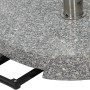 Grauer Siena Garden Schirmständer aus Granit, 40 kg, mit Edelstahlrohr und Griff.