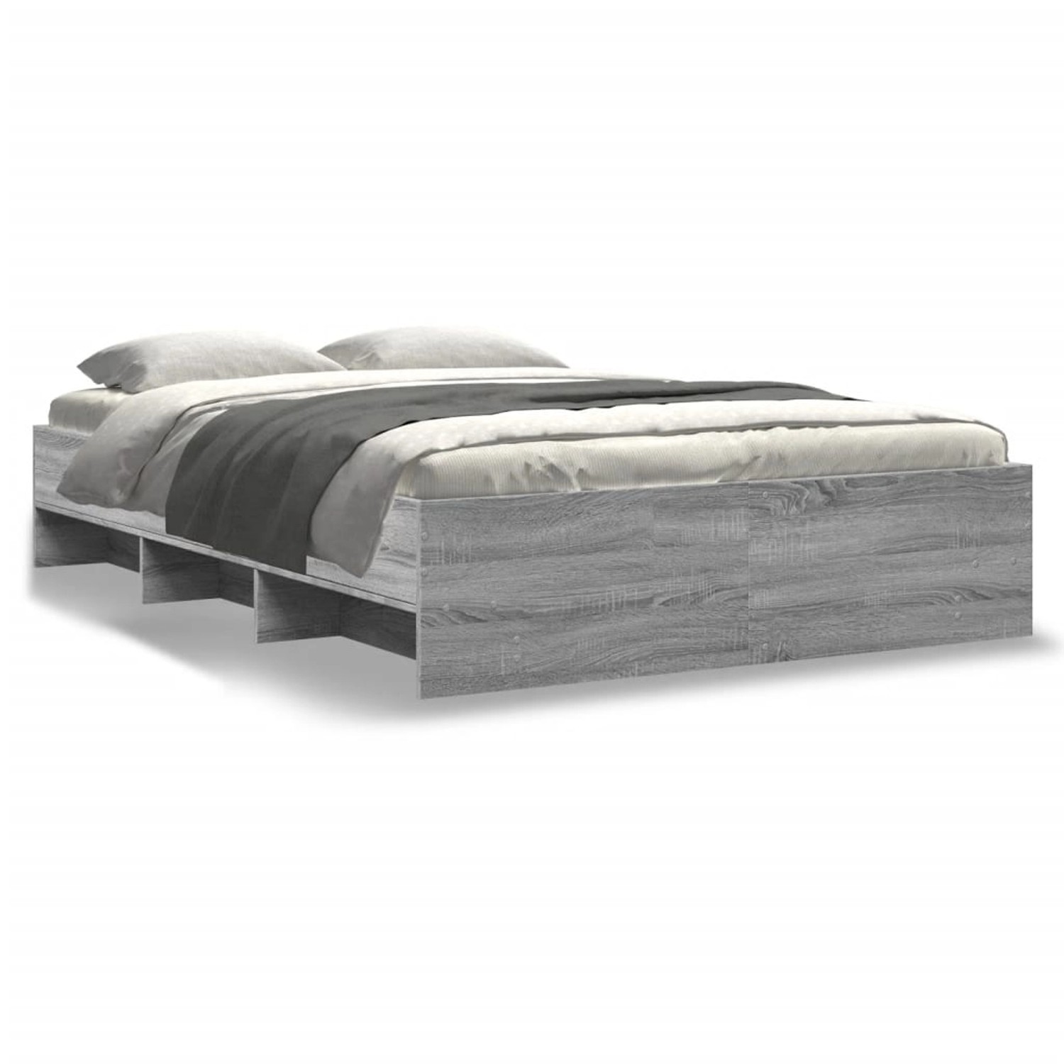 vidaXL Bettgestell Grau Sonoma 140x200 cm Holzwerkstoff 3295658 günstig online kaufen