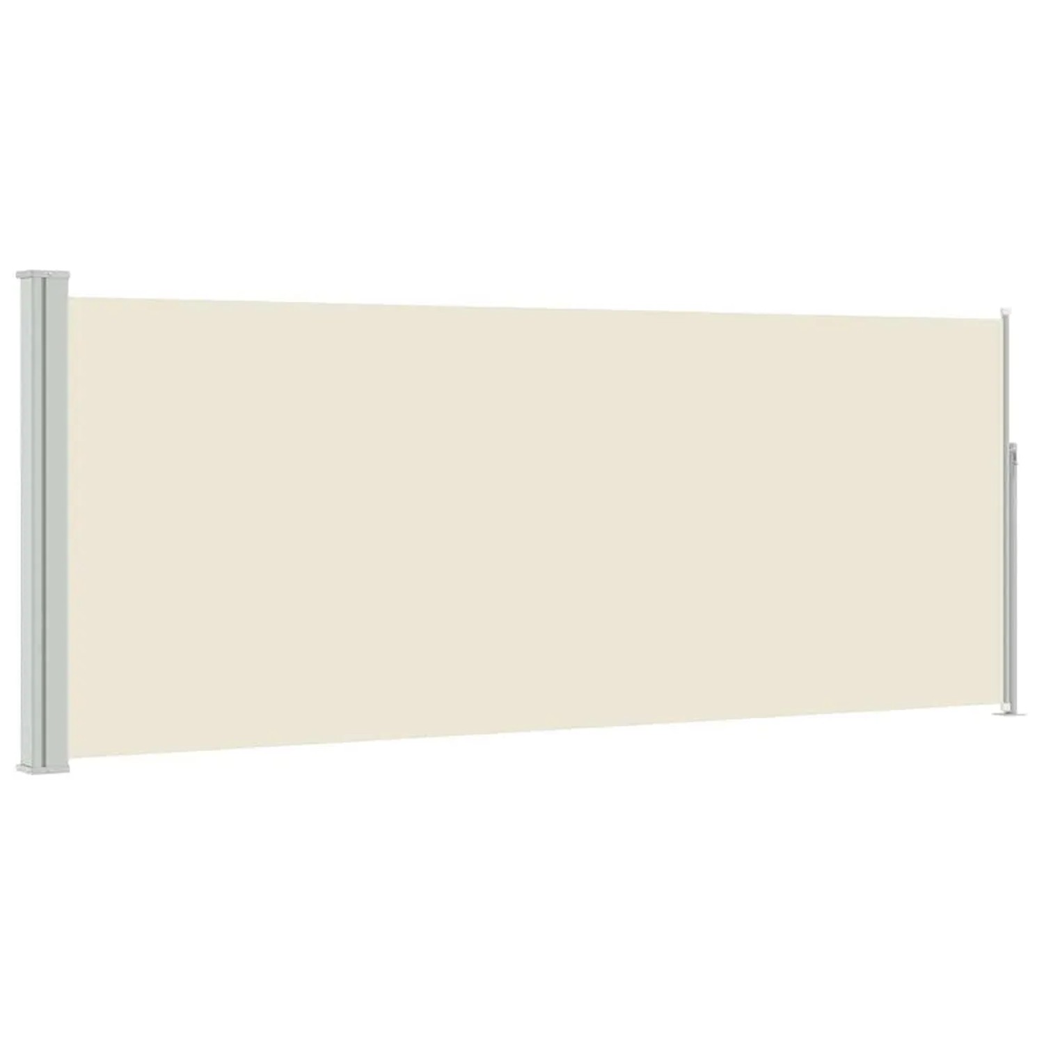 vidaXL Ausziehbare Seitenmarkise 120x300 cm Creme 45360