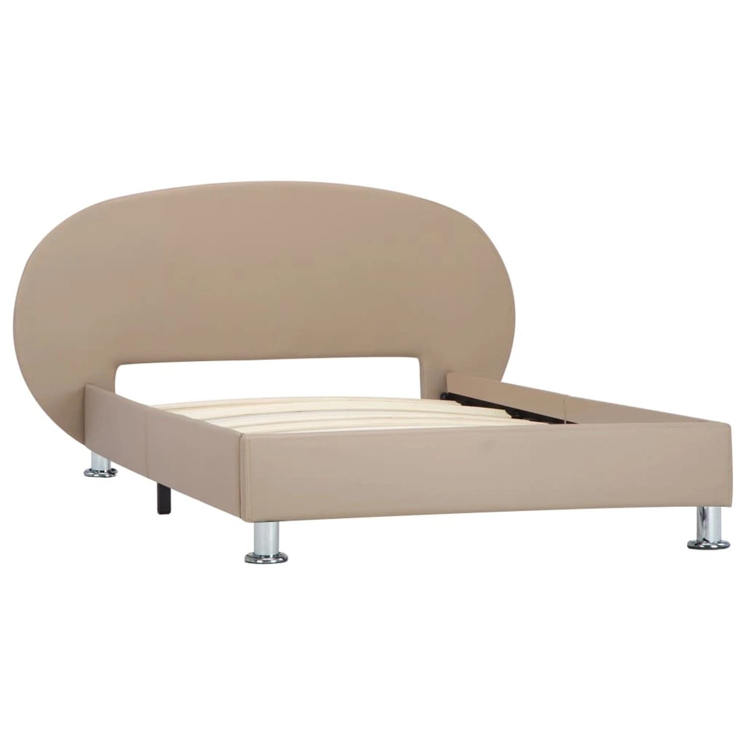 Bettgestell Cappuccino-braun Kunstleder 100x200 Cm günstig online kaufen