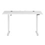 Weißer, höhenverstellbarer Juskys Schreibtisch Office Stand 120x60 cm mit Kabelführung.