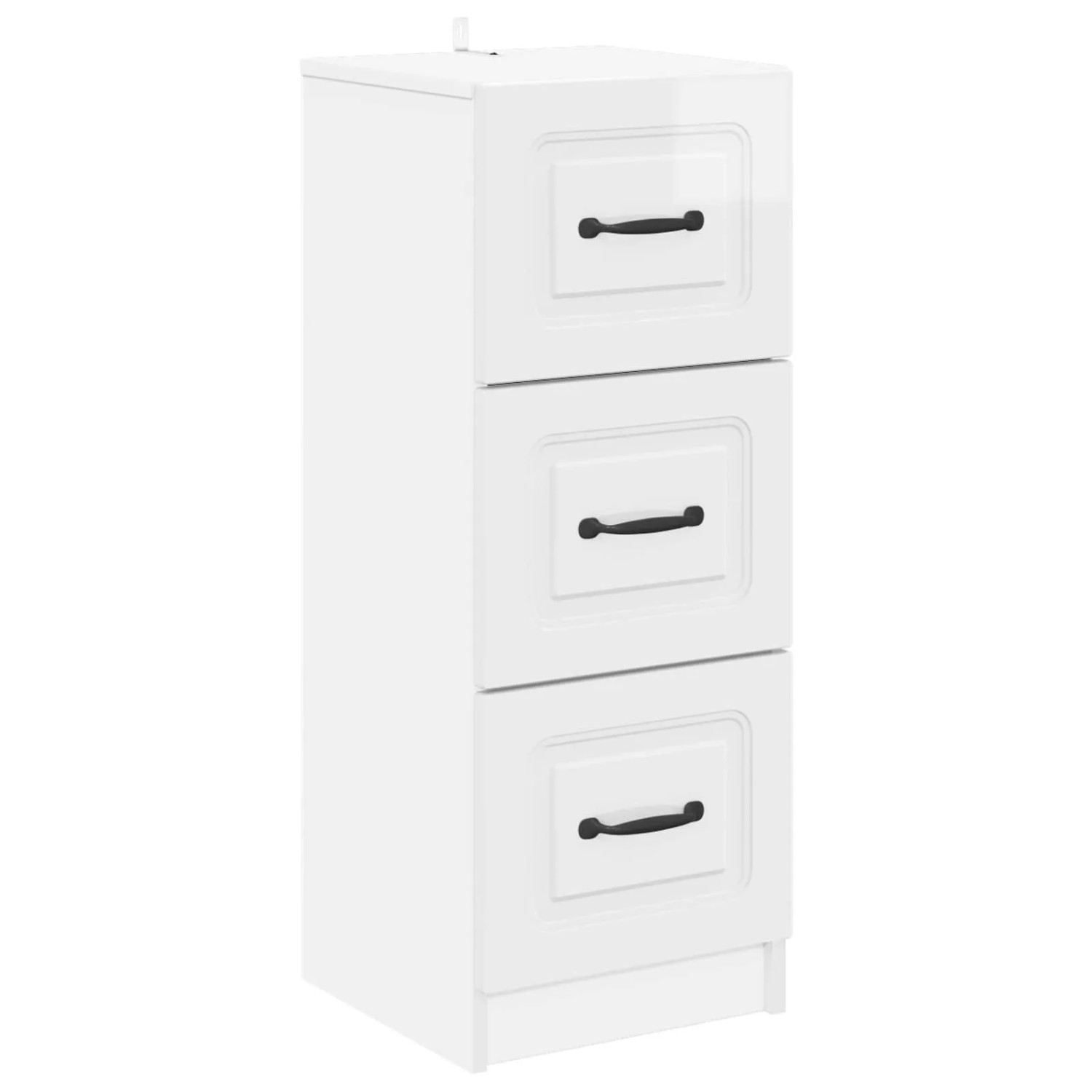 vidaXL Schubladenschrank Hochglanz Weiß 33 x 34,5 x 87 cm 895769