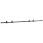 vidaXL Schiebetürbeschlag Set 183cm, Karbonstahl, für Schranktüren.