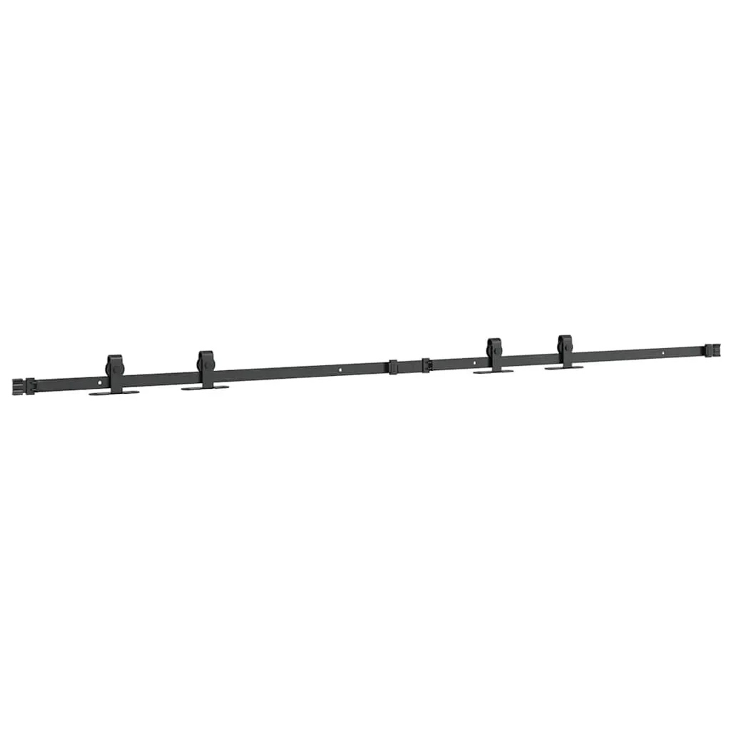 vidaXL Schiebetürbeschlag Set 183cm, Karbonstahl, für Schranktüren.