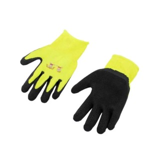 Galaflor Gartenhandschuhe für Kinder, Größe 3, neongelb/schwarz, mit Motiven.