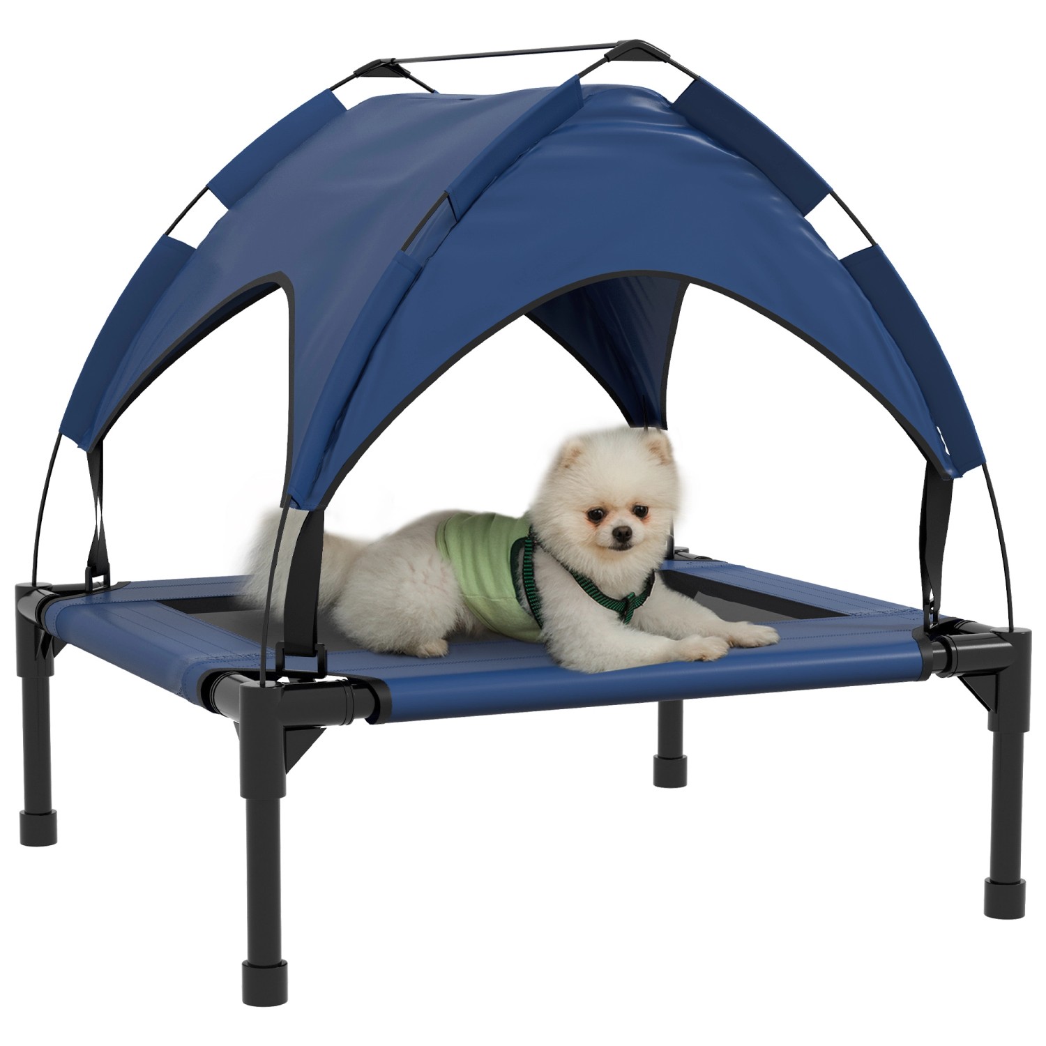 PawHut Erhöhtes Hundebett Oxford Taftstoff Blau 76L x 61B x 69,5H cm günstig online kaufen