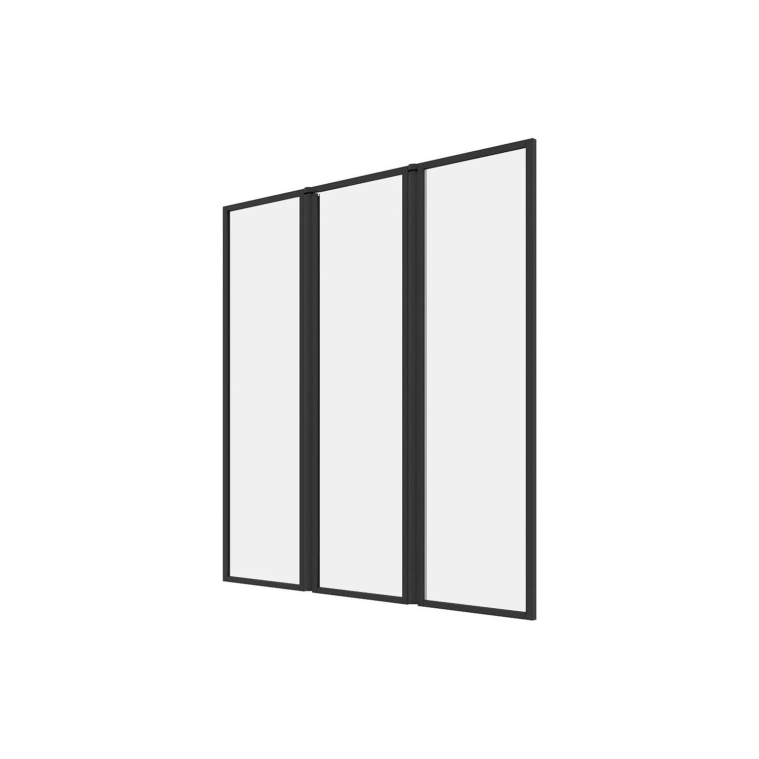 Vente-unique Duschabtrennung District Schwarz 100 cm