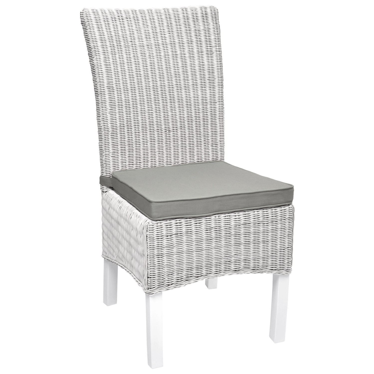 Beautissu Loft SK Stuhlkissen, 4er Set, hellgrau, 45x40cm, für bequemes Sitzen auf Stühlen.