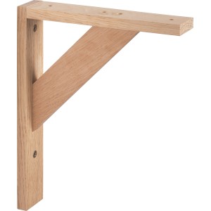 Holzkonsole aus Eiche, 25x20 cm, zur Montage von Regalböden.