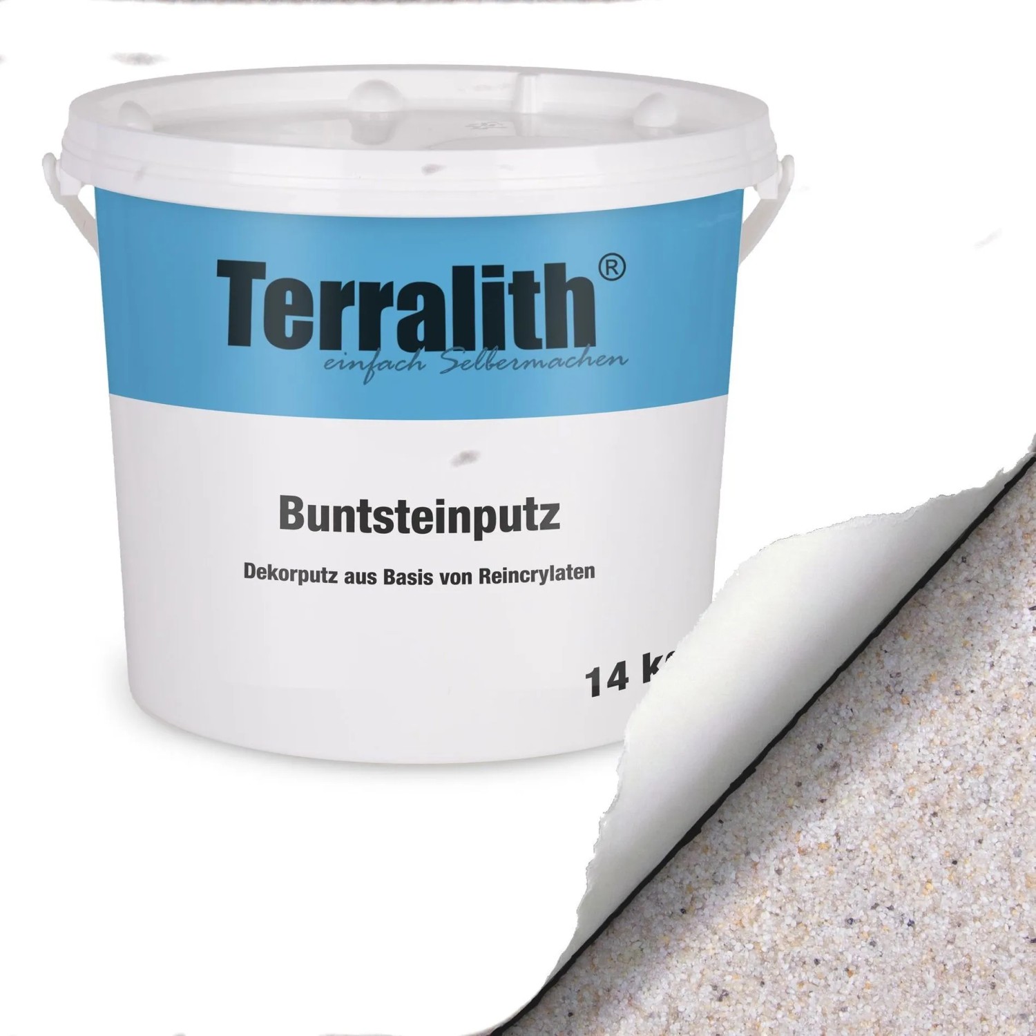 Terralith Buntsteinputz Mosaikputz 1mm 14 kg BSP1020 Weiss