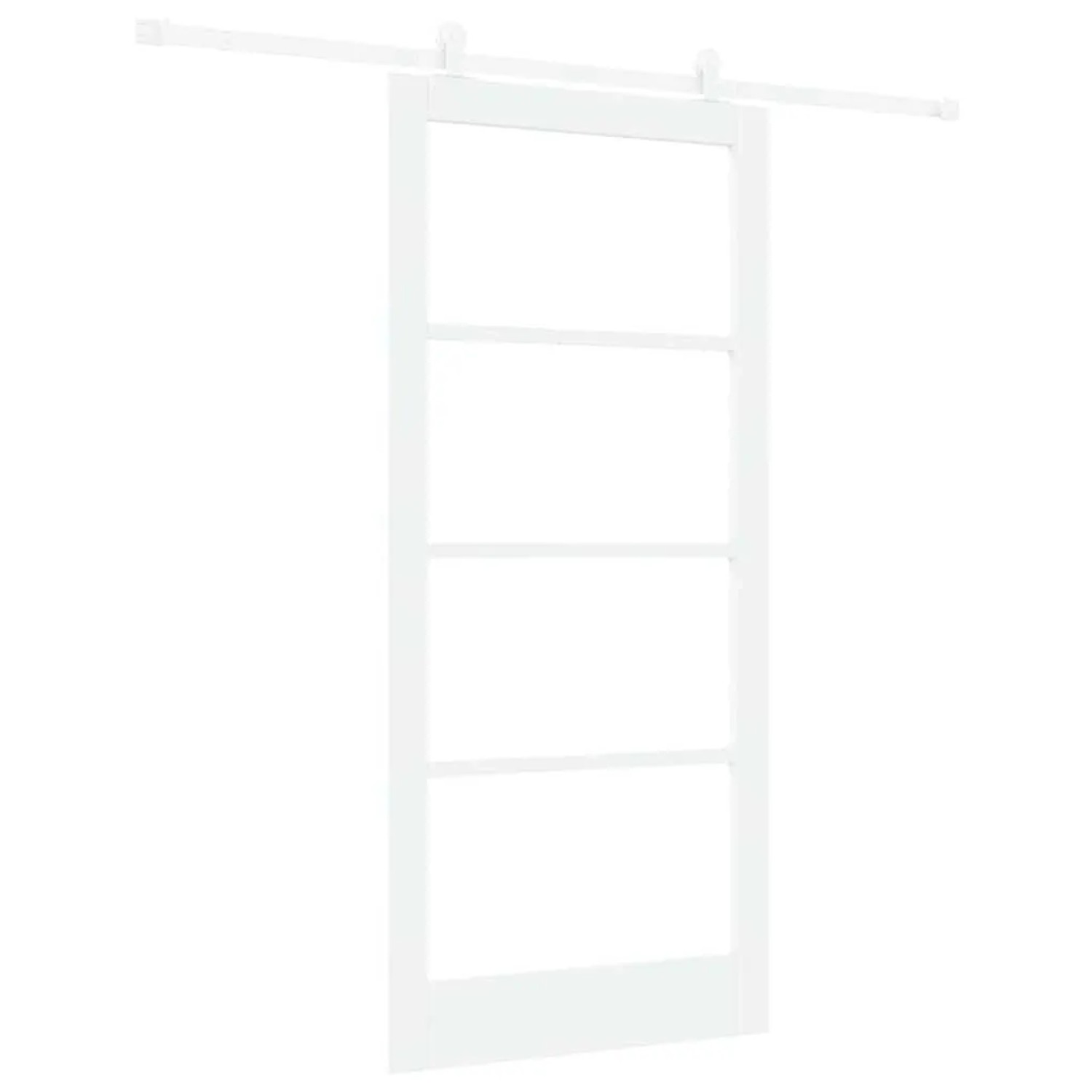 vidaXL Schiebetür ORKDAL Weiß 93 x 202 cm Massivholz Kiefer und Glas 3332148